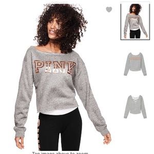 NWT Pink crisscross back sweater